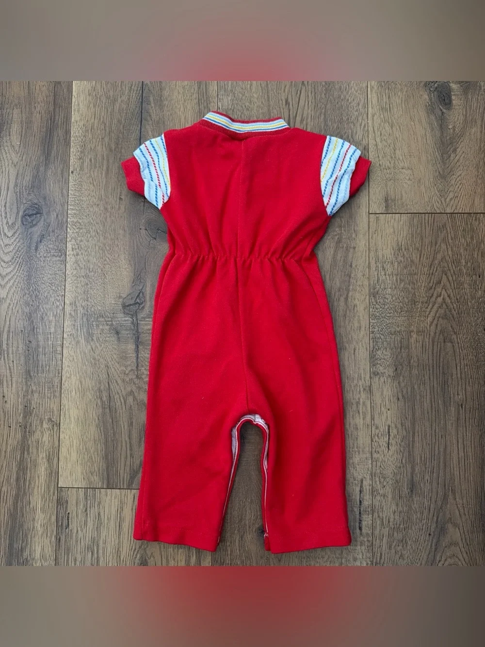 Vintage health-tex Red Hot Air Balloon Baby One-Piece Romper